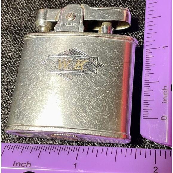 Vintage Ronson Standard Lighter Engraved W K - Picture 7 of 7